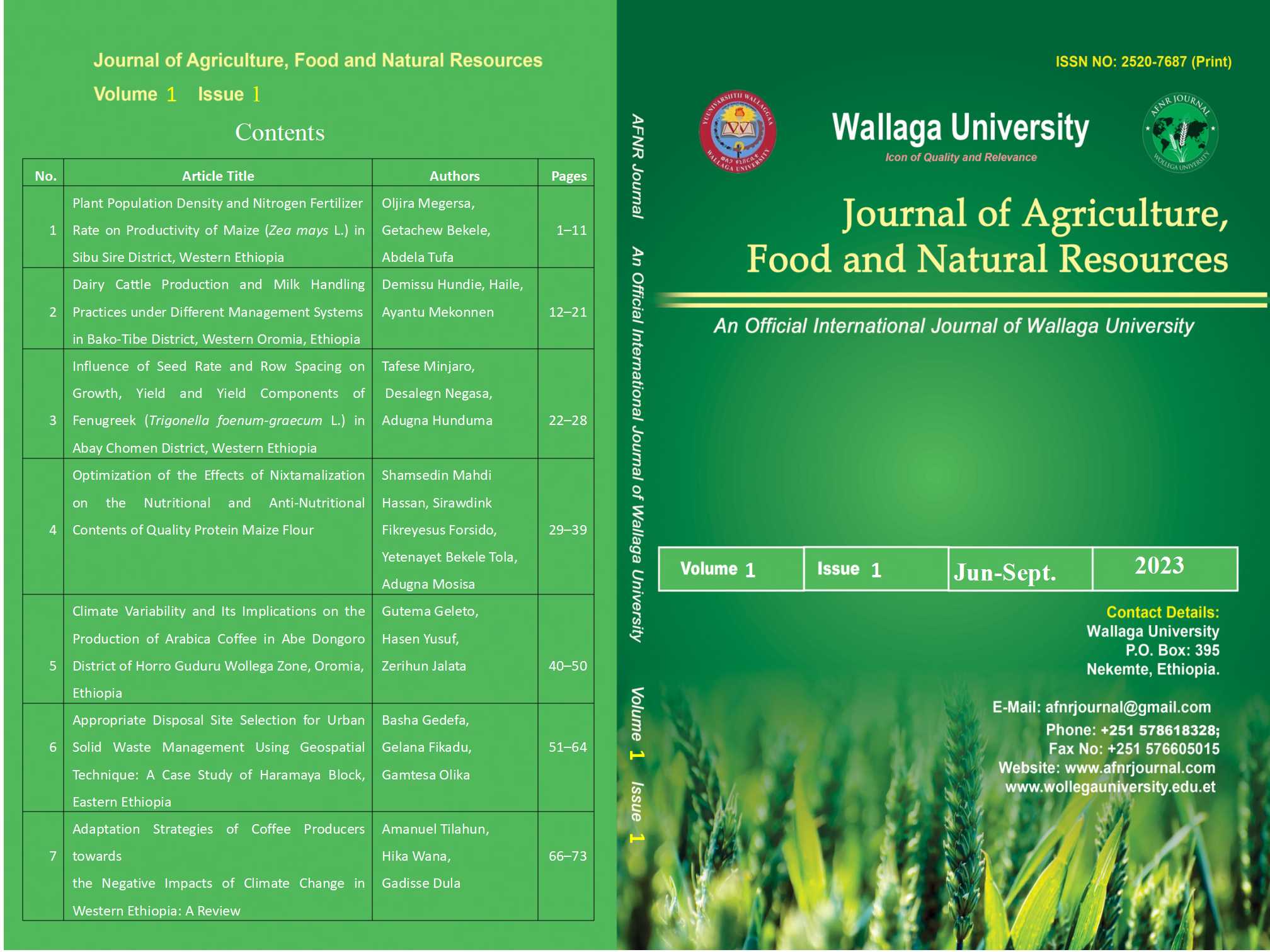 Journal Cover Page